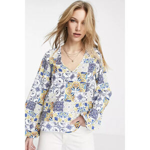 Never Fully Dressed Amalfi printed blouse